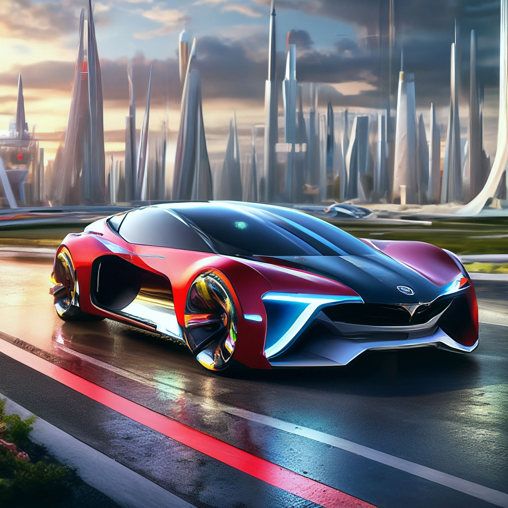 "ConceptLadaFuturmobil, beautiful landscape, hyperrealism, complex ...