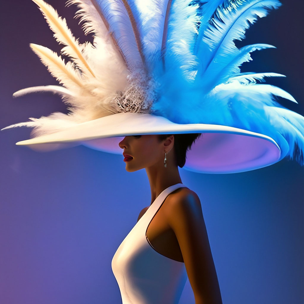 Красивая женщина в большой шляпе с…» — создано в Шедевруме
