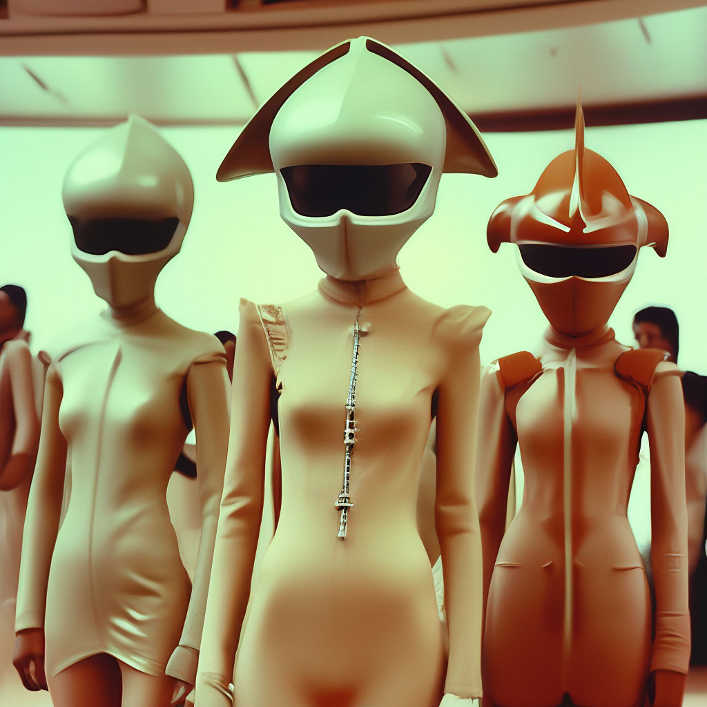 "Alien fashion show. unearthly aesthetics." — image created in Shedevrum