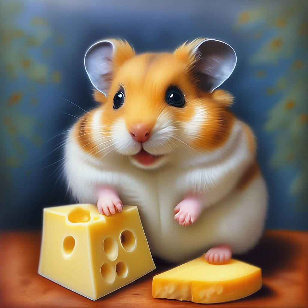 Хомяк с большими щеками