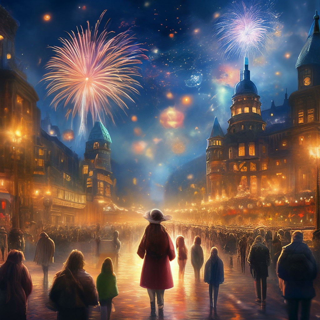 "The new year is..." — image created in Shedevrum