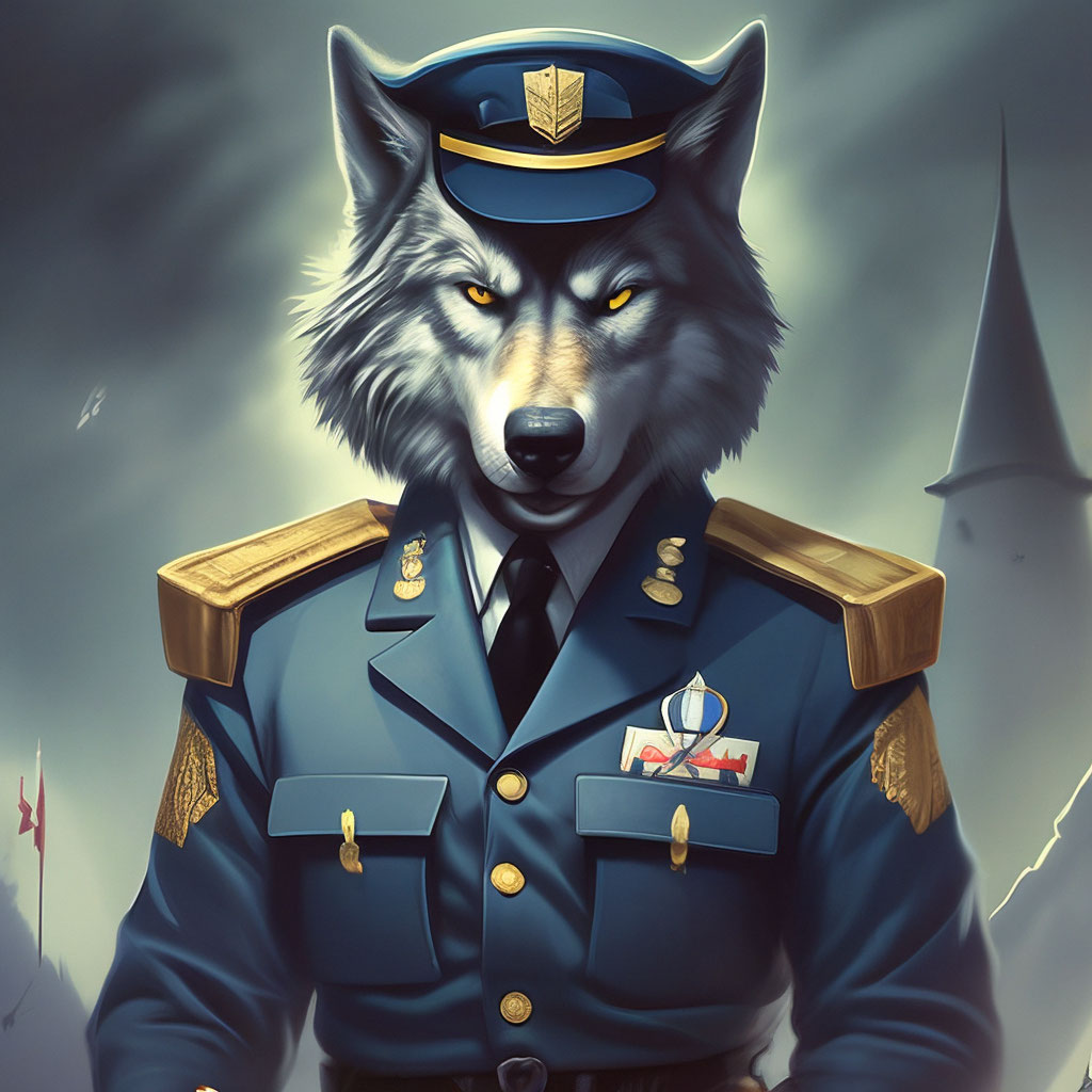 "A werewolf in uniform, a uniformed policeman with a wolf's head ...