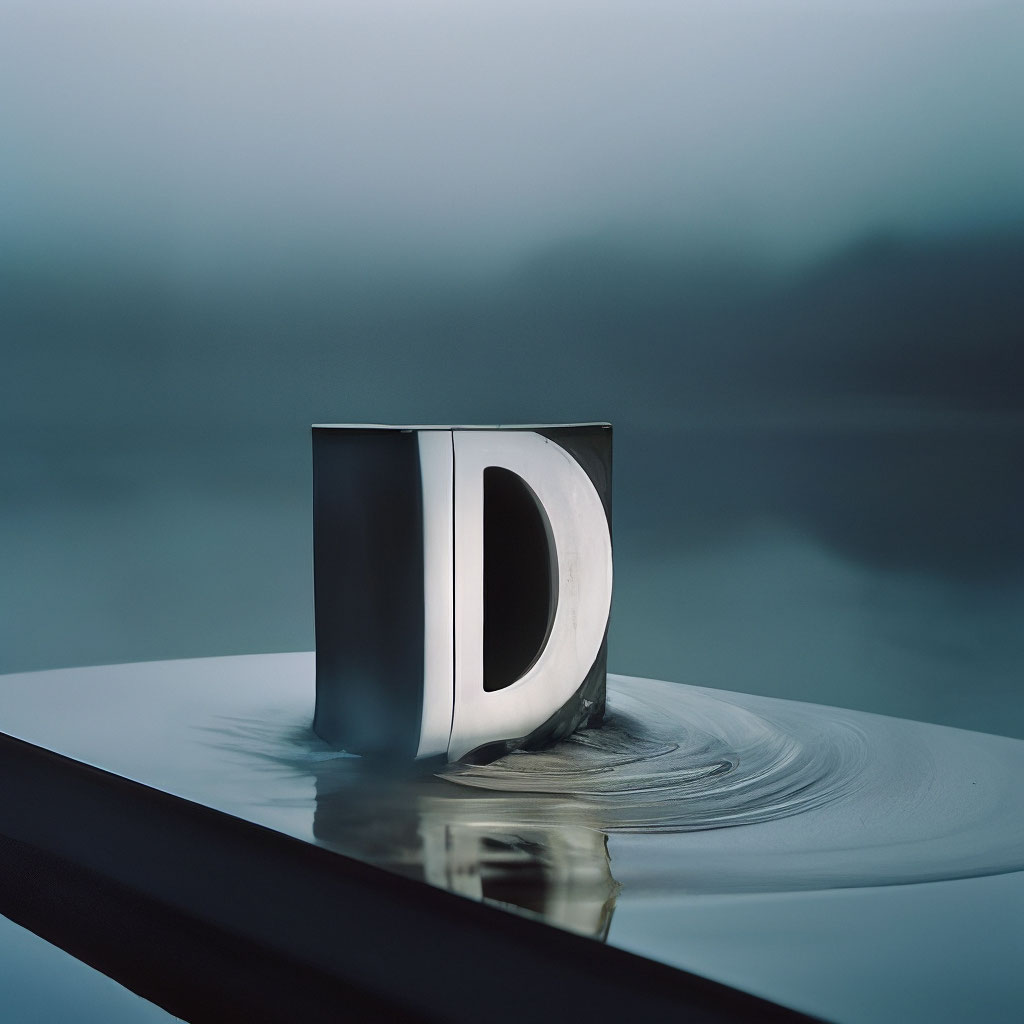 "The letter D, lies on minimalistic oven on a horizontal surface and ...