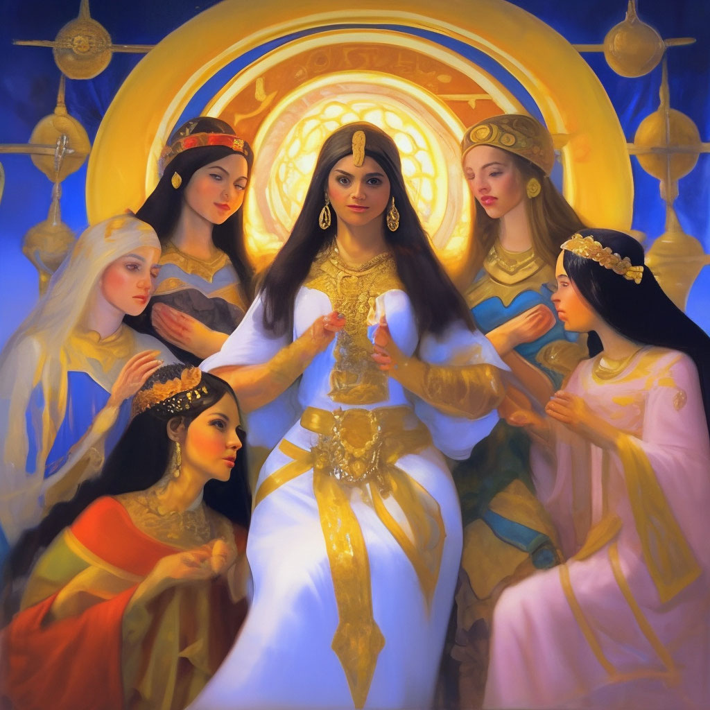 "All women are like women and my goddess" — image created in Shedevrum
