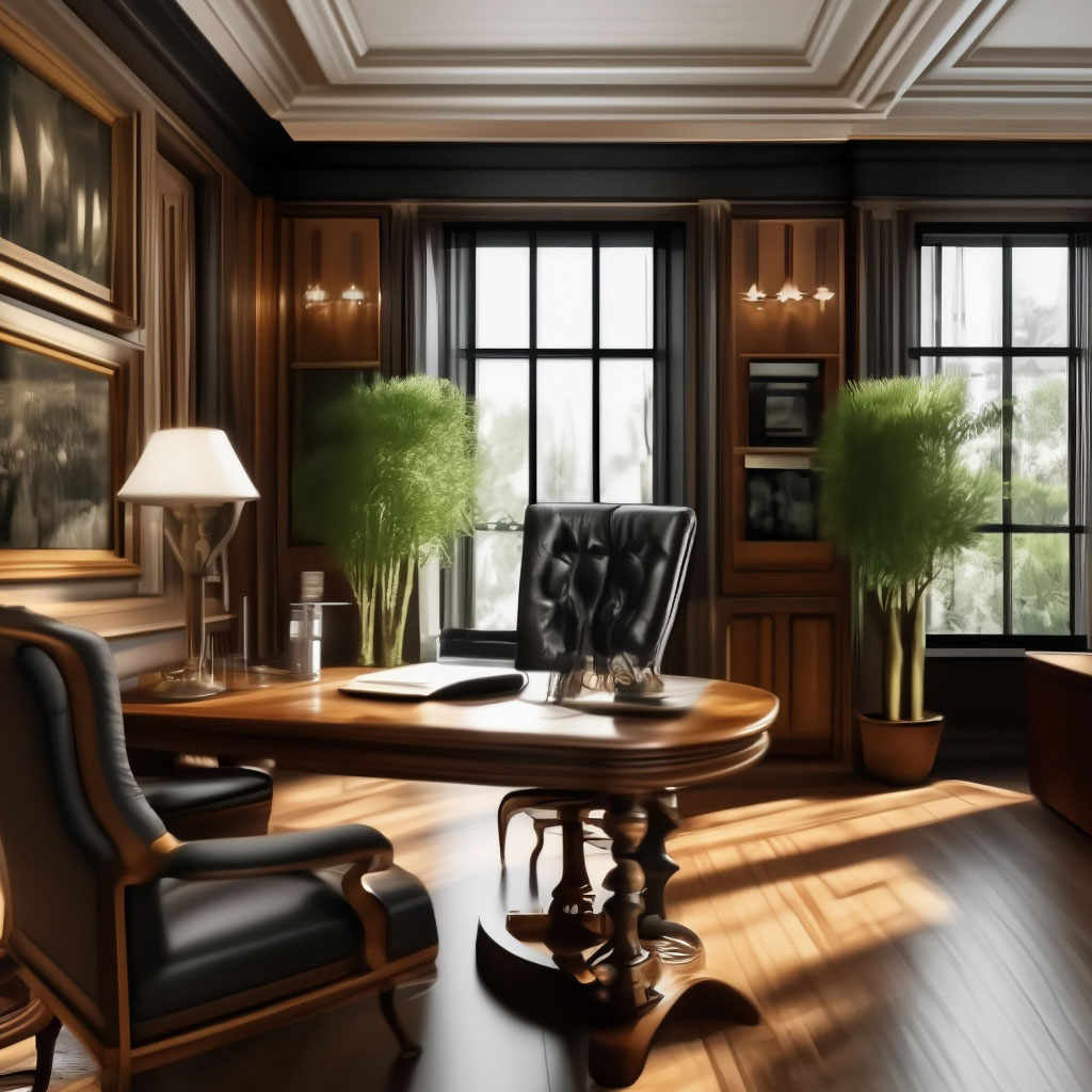 "Office in english style, interior design, , professional photo ...