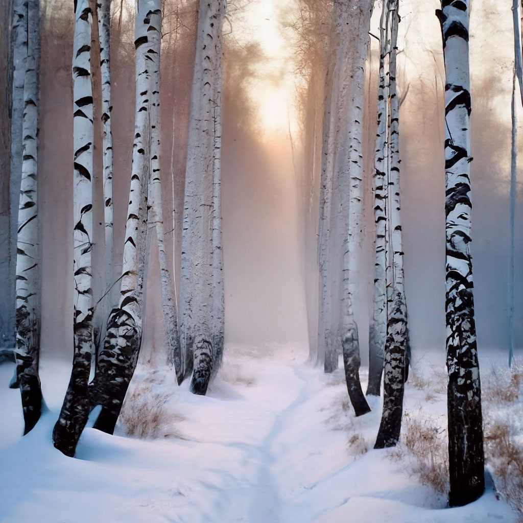 Березовый лес рисунок - 76 фото