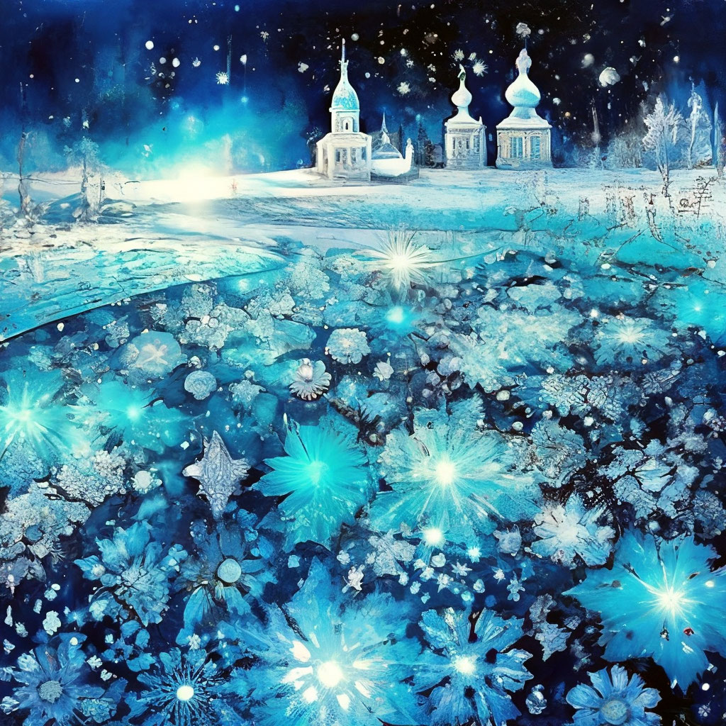 Зимний пейзаж Российские просторы, …» — создано в Шедевруме