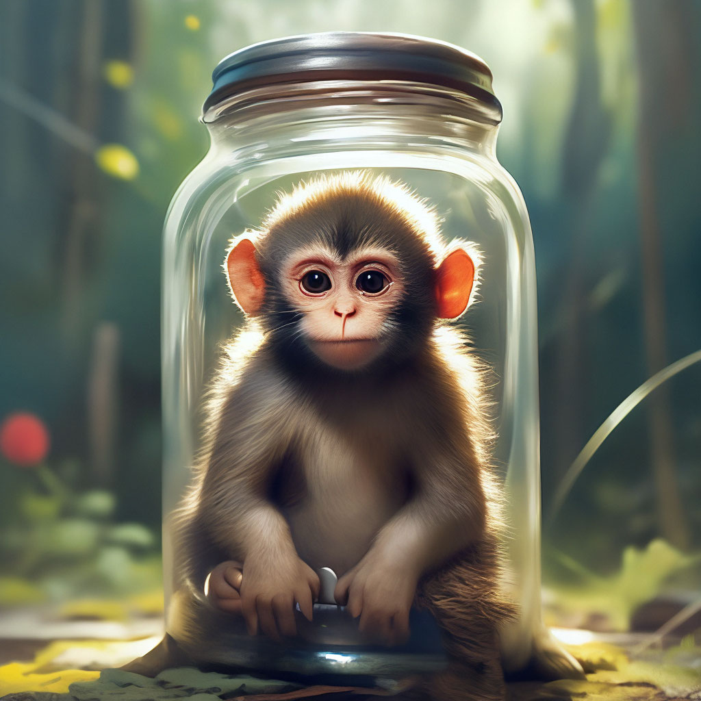 обезьянка в банке фулл