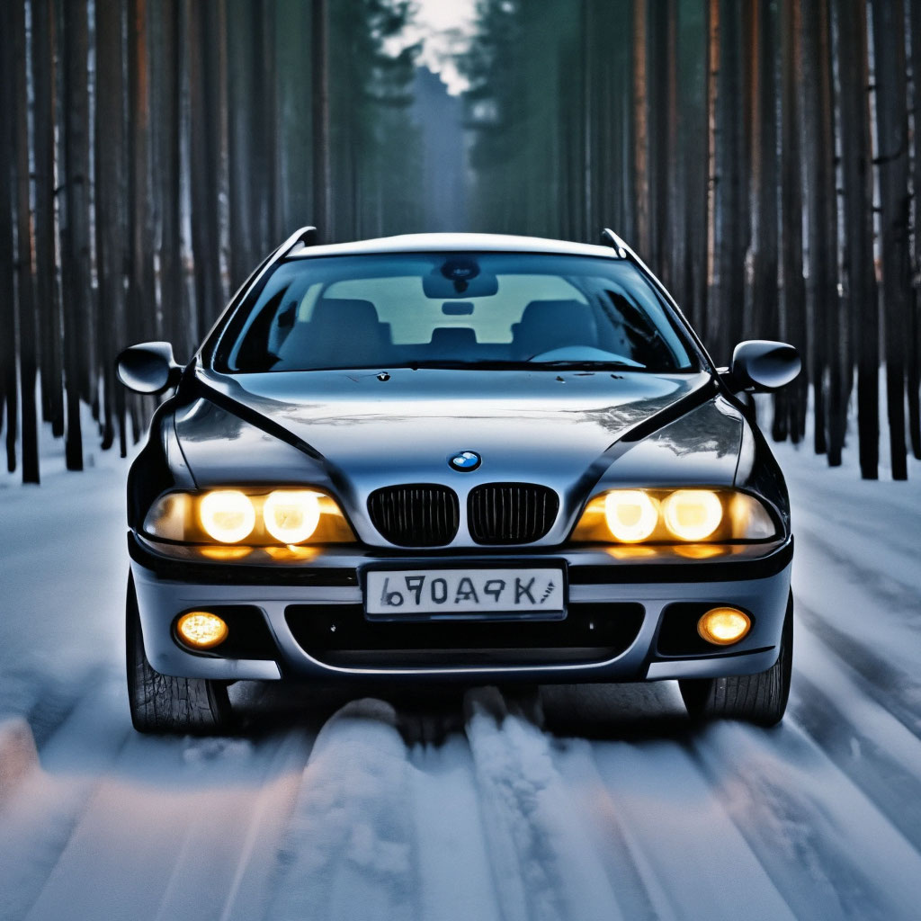 BMW e39 ночью