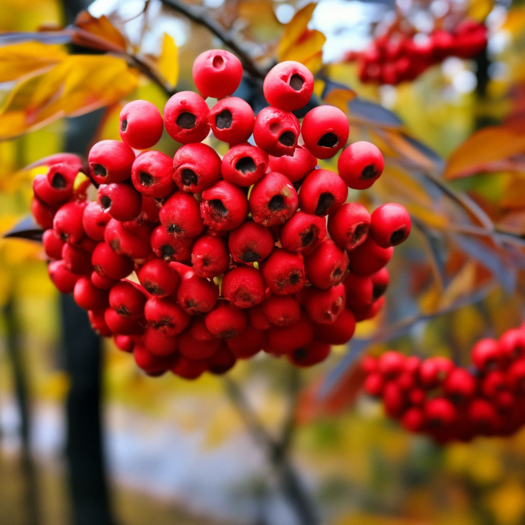 Осенняя пора,рябина,гроздья рябины,…» — создано в Шедевруме