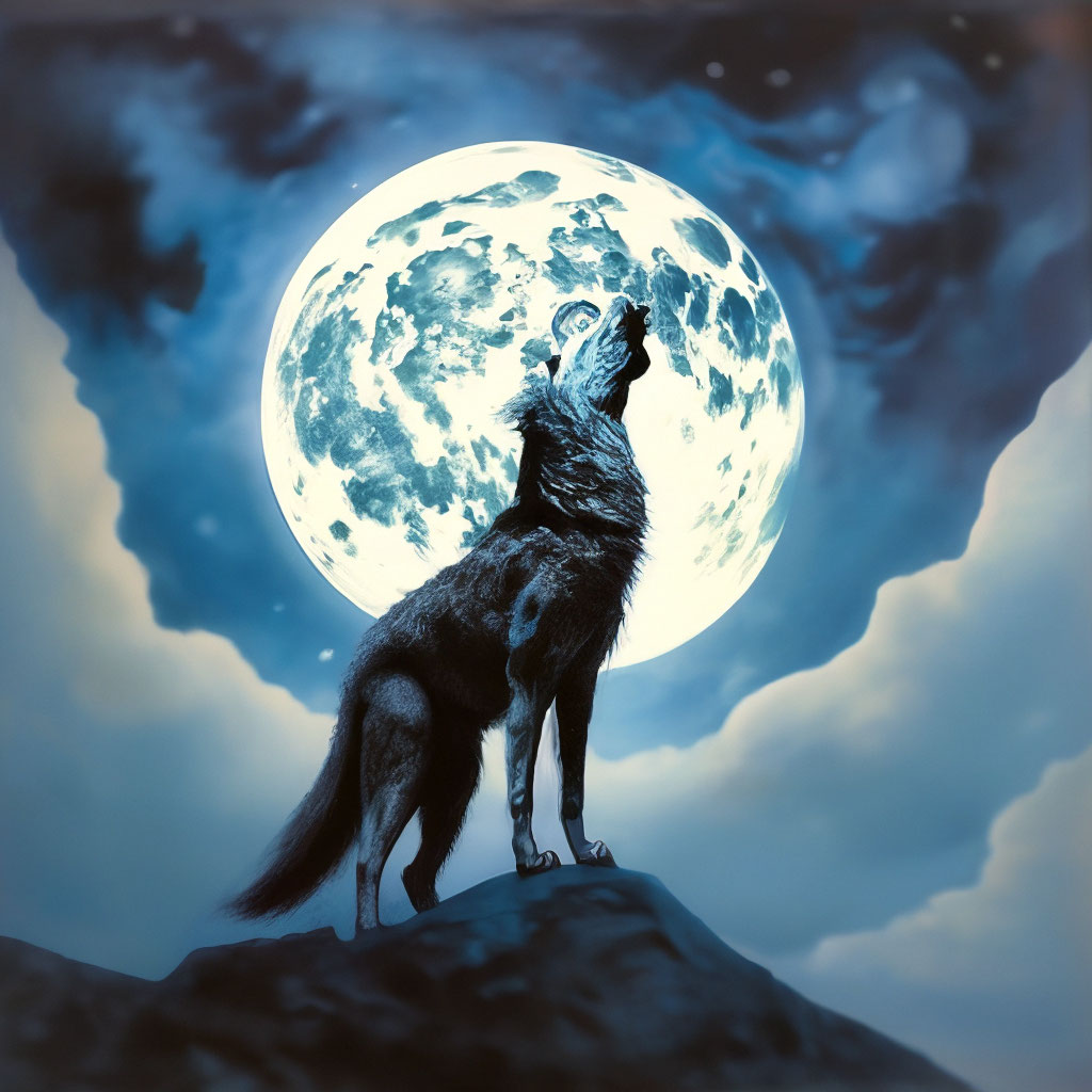 Луна и волк картинки - 82 фото
