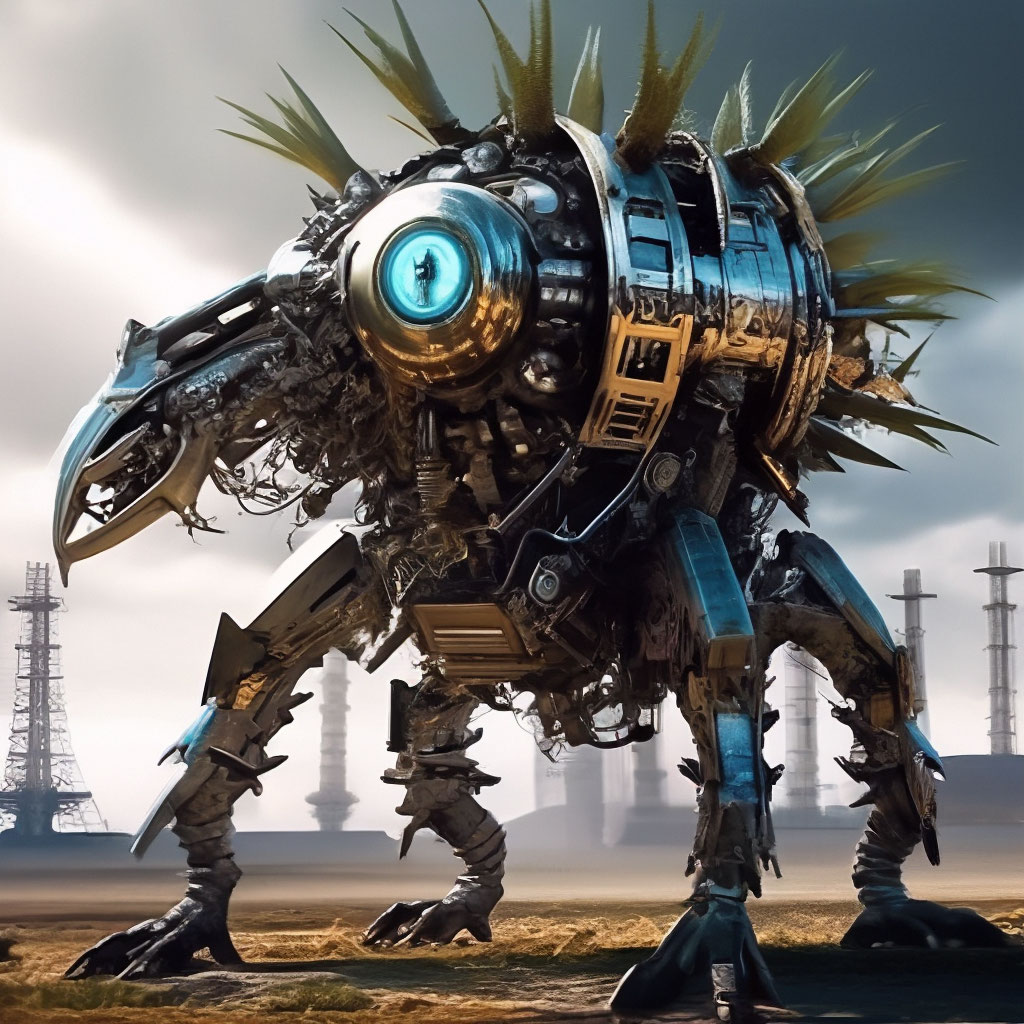 Steampunk+ biomechanical cactus-a …