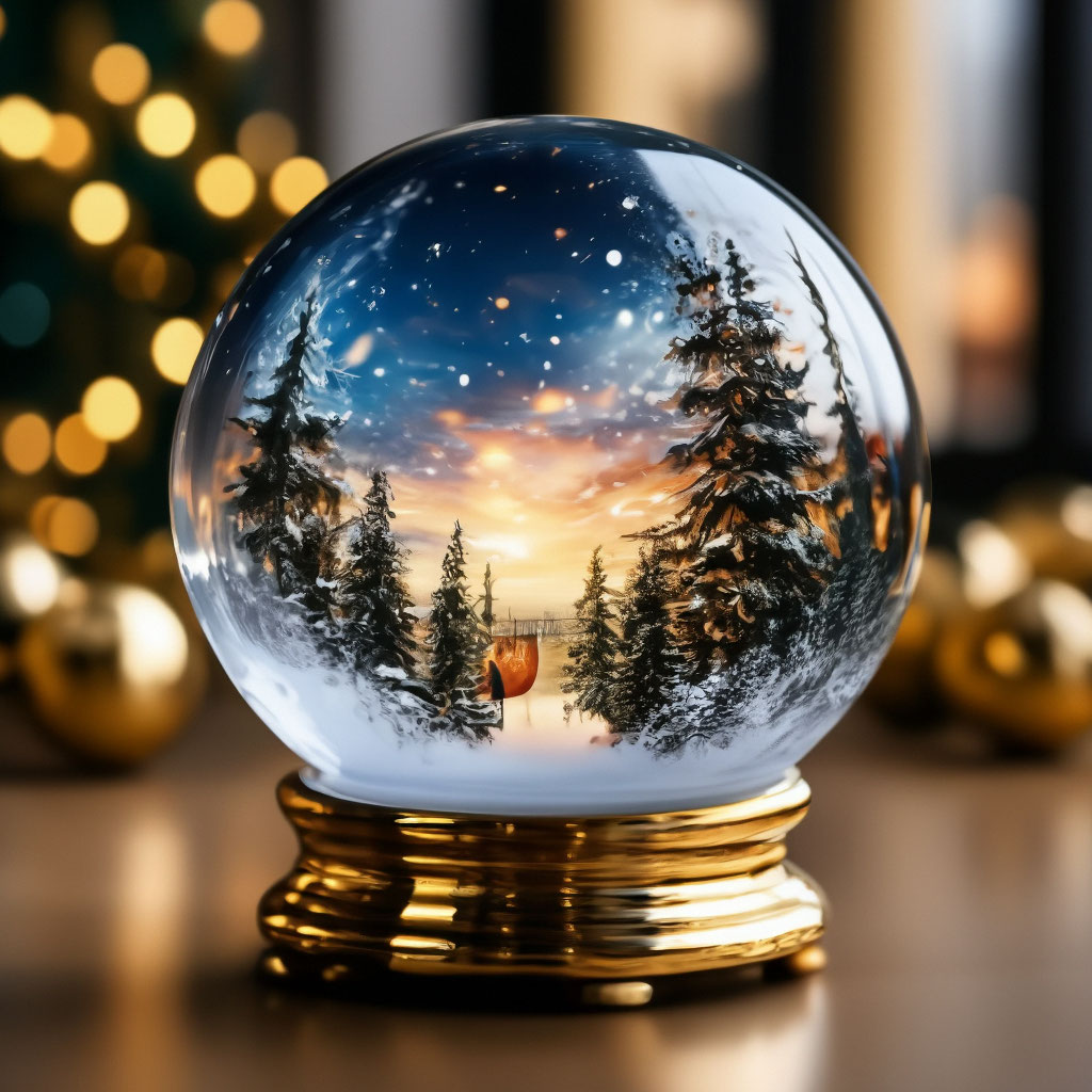 Хрустальный новогодний шар тончайшая …» — создано в Шедевруме
