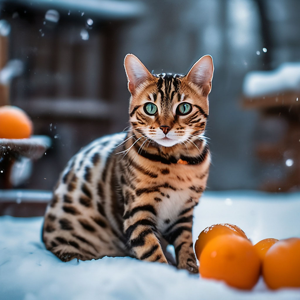 😺 кот Манчкин гибрид с бенгалом …» — создано в Шедевруме
