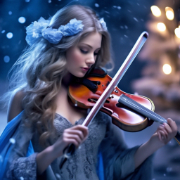 девушка играет на скрипке