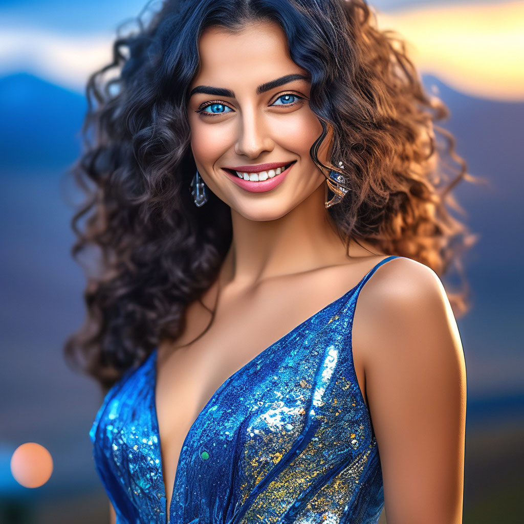 Красивая улыбающаяся женщина армянка, …» — создано в Шедевруме