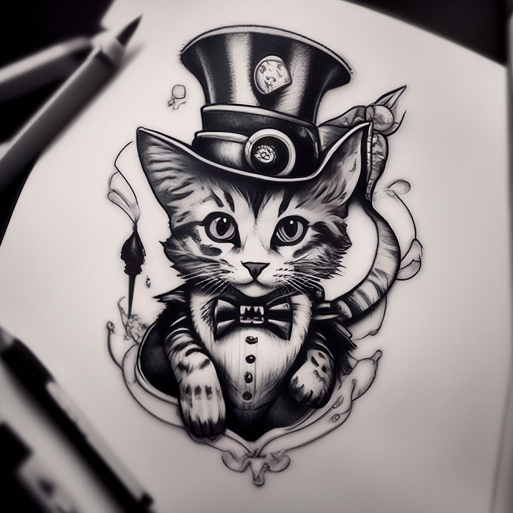 🐱Тату Кошка [Значение]🐱 для Женщин и Мужчин | TattooAssist