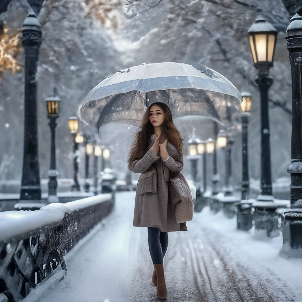 Зима пришла! красивая девушка в …» — создано в Шедевруме