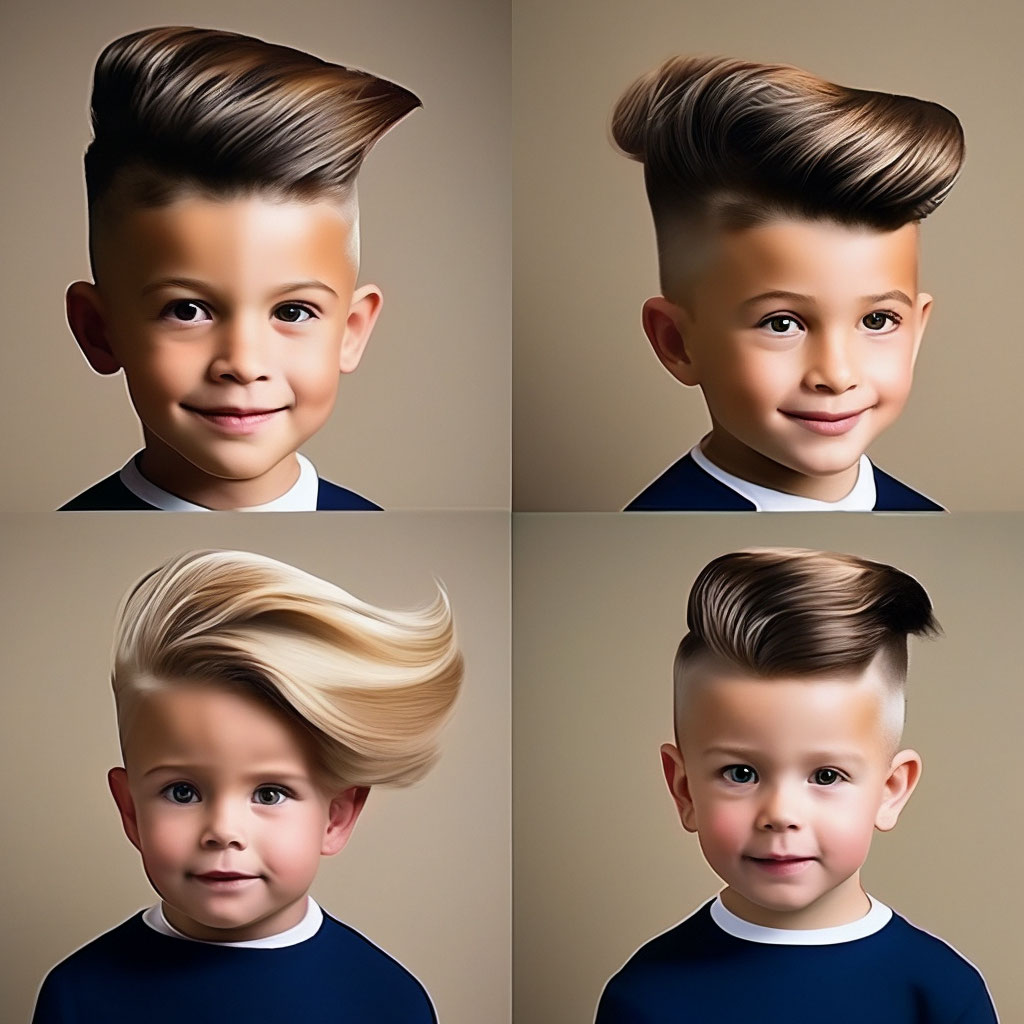 Прически сыну "How to style your son's hair" - image created in Shedevrum