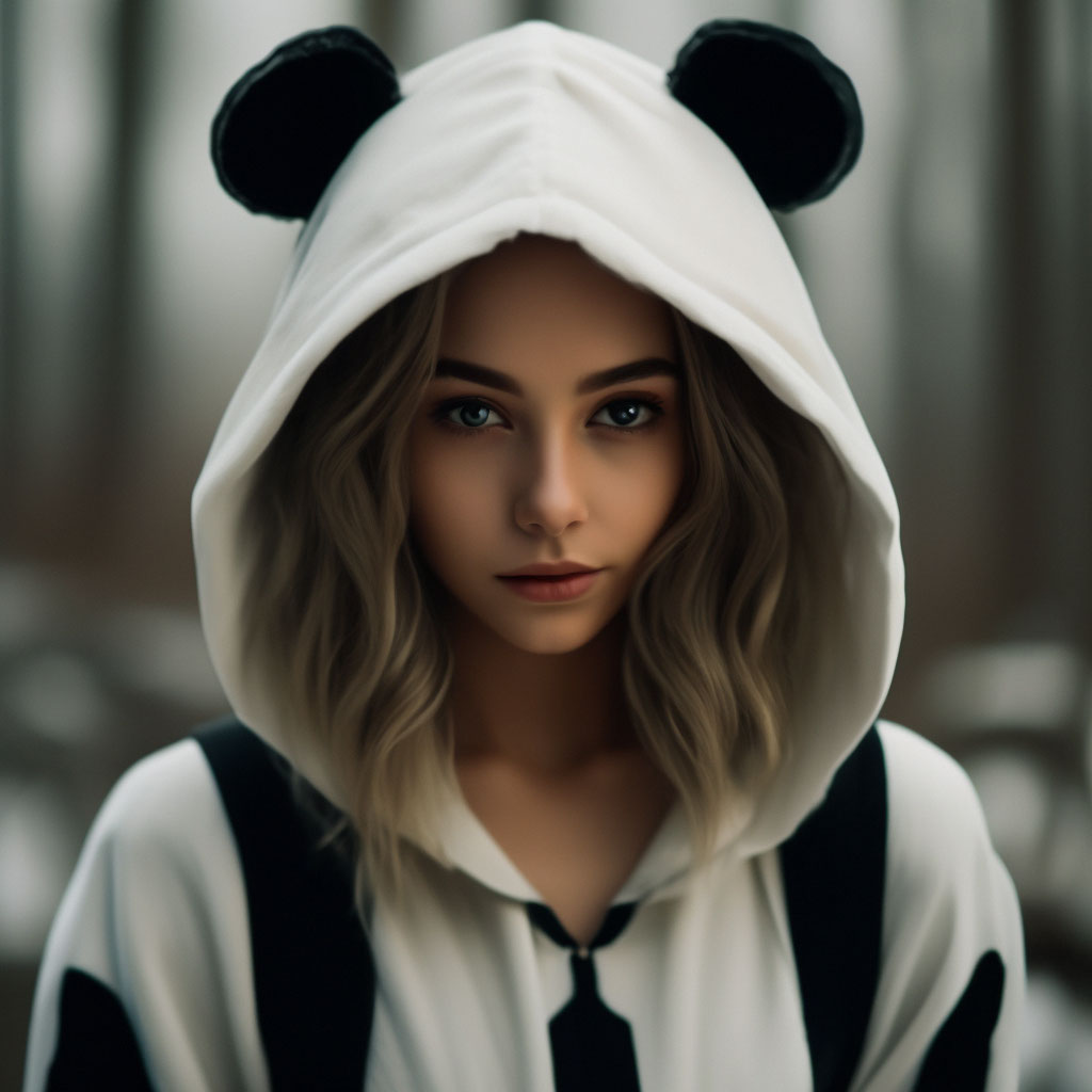 Девочка в костюме панды