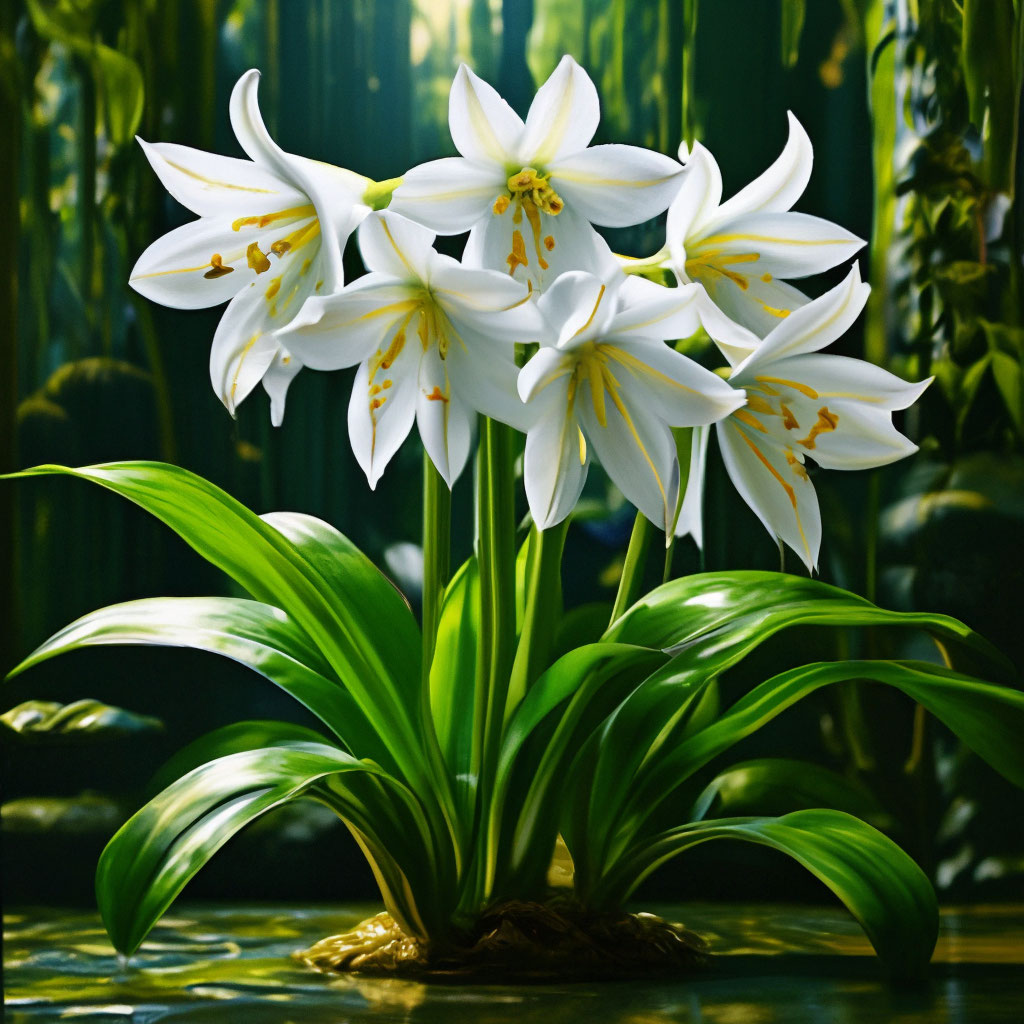 Эухарис — белоснежная комнатная лилия