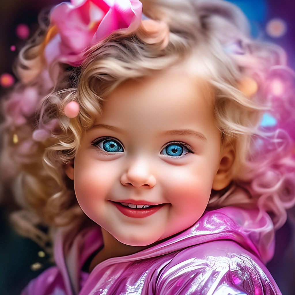 Cheerful toddler 2 years old, sweetie…» — создано в Шедевруме