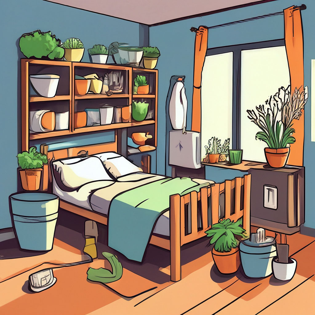 Дизайн комнаты в общежитии: фото интерьера