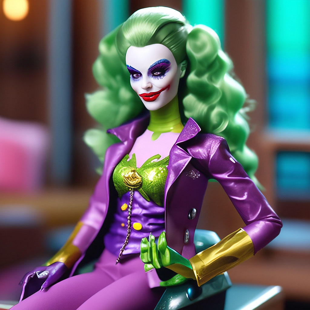 The Joker Barbie Doll image created in Shedevrum