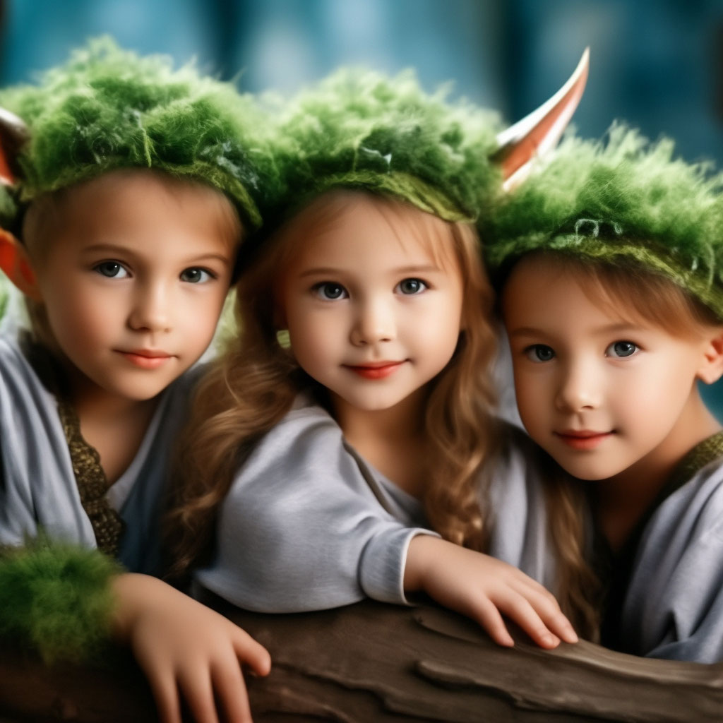 Elf children with ears are strong on … — image created in Shedevrum
