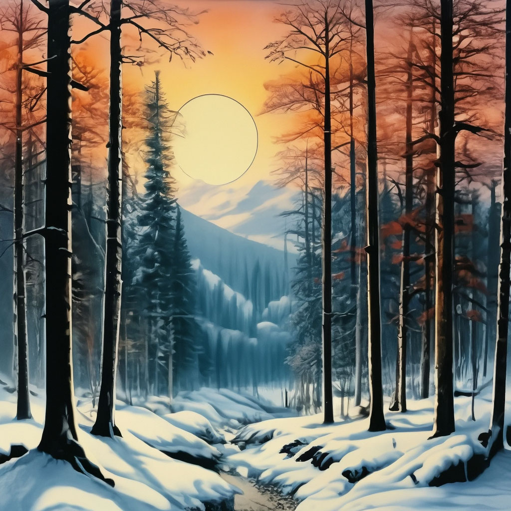 Многоразовая водная раскраска «Зима в лесу», Феникс Зима в лесу | AliExpress