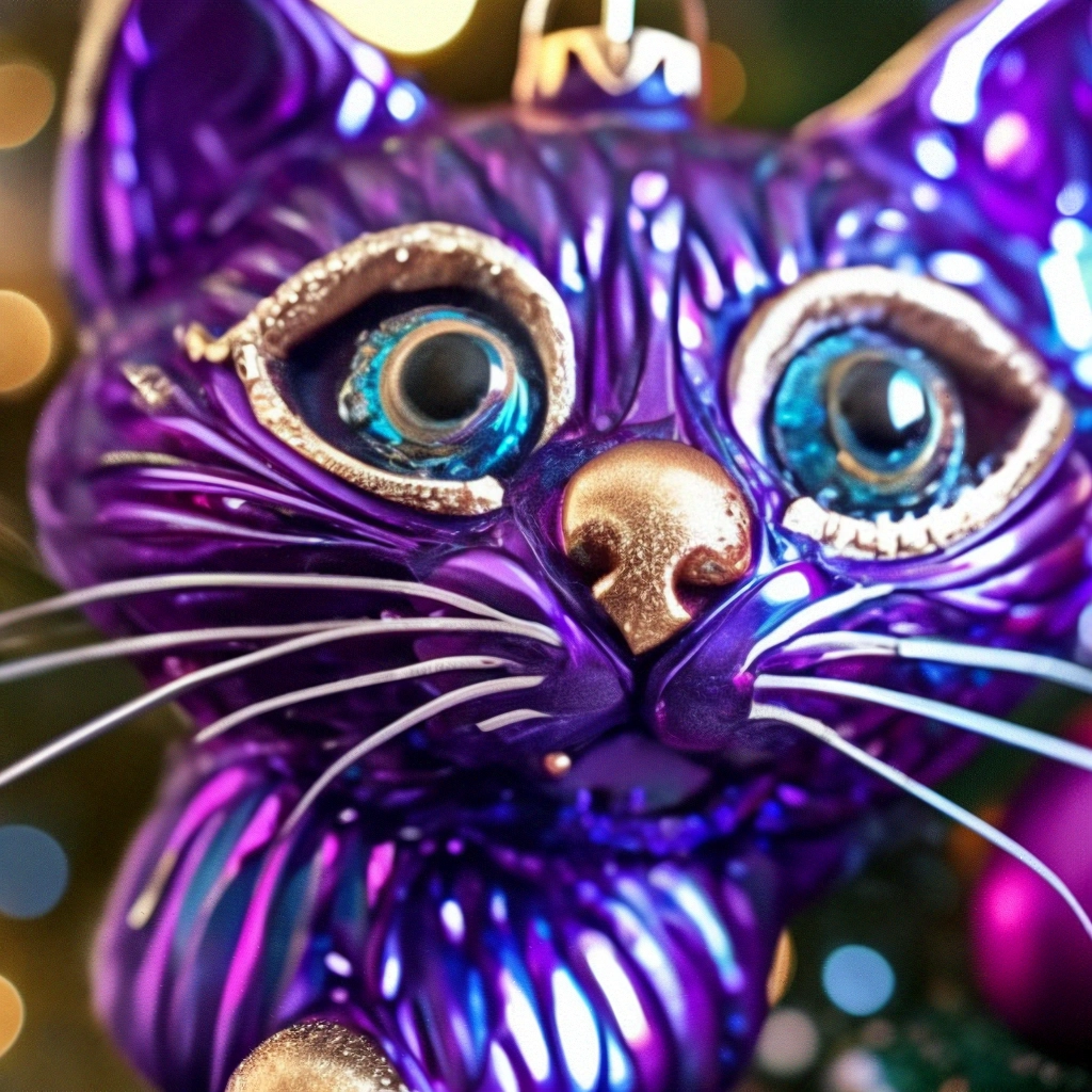 Фиолетовый трехглазый кот» — создано в Шедевруме
