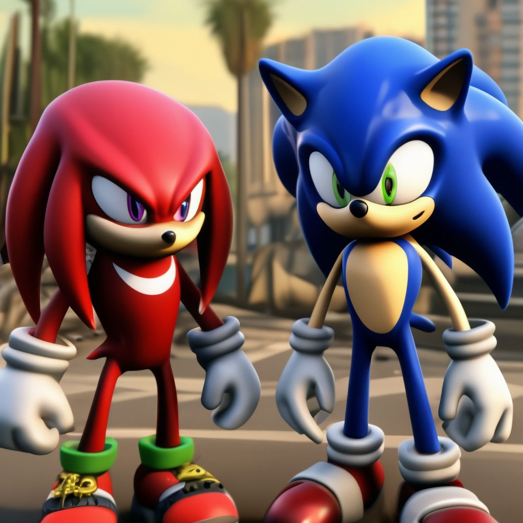 Sonic And Knuckles In GTA San …» — Создано В Шедевруме