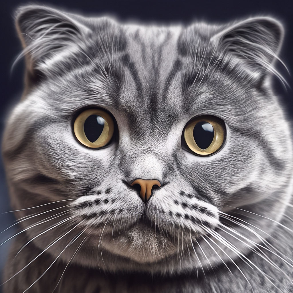 Шотландский вислоухий кот светлого …» — создано в Шедевруме