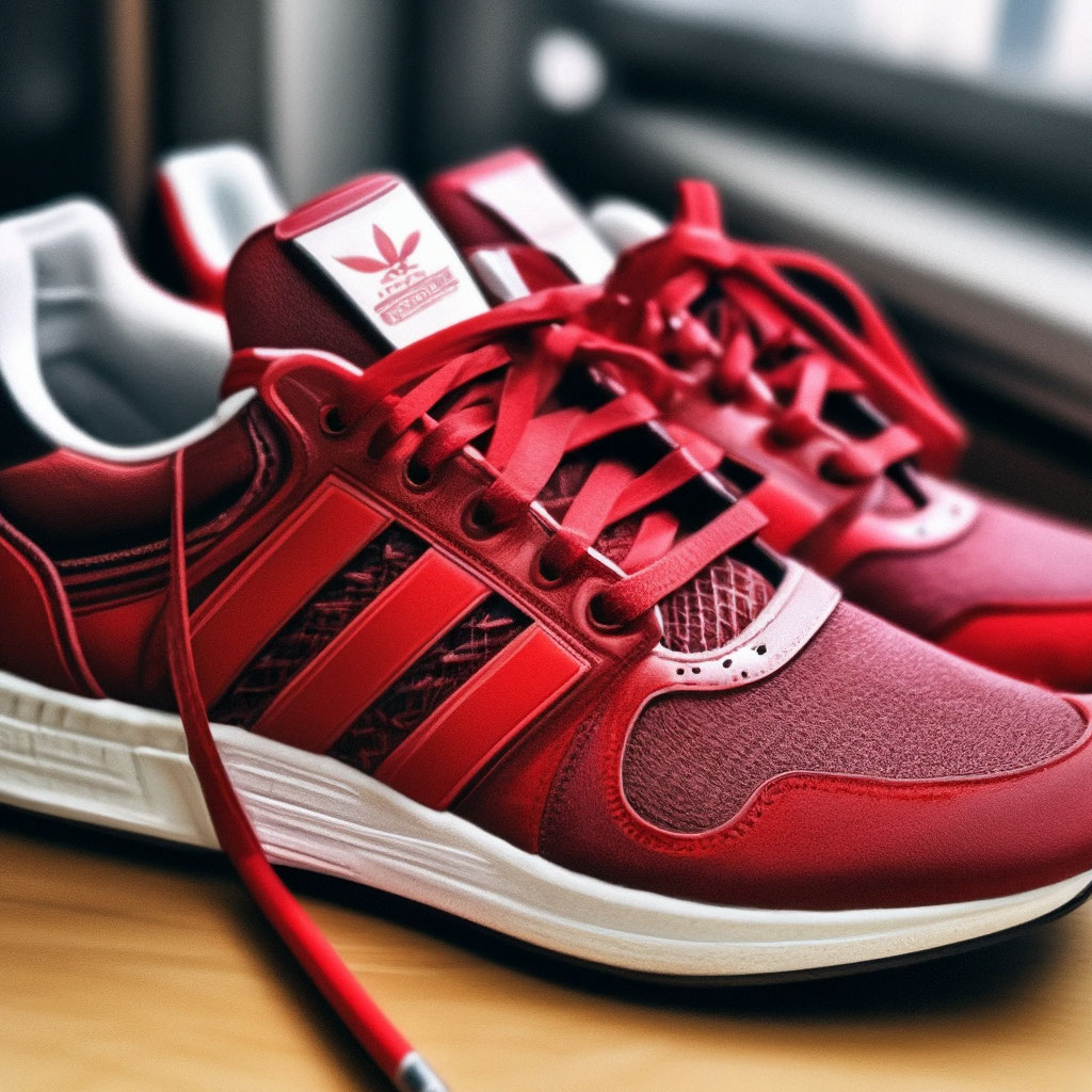 all red adidas sneakers