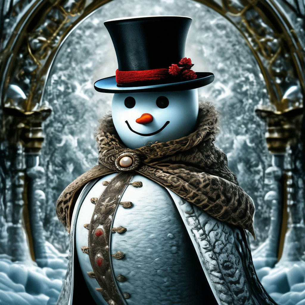 Снеговик, векторная графика, fantasy …» — создано в Шедевруме
