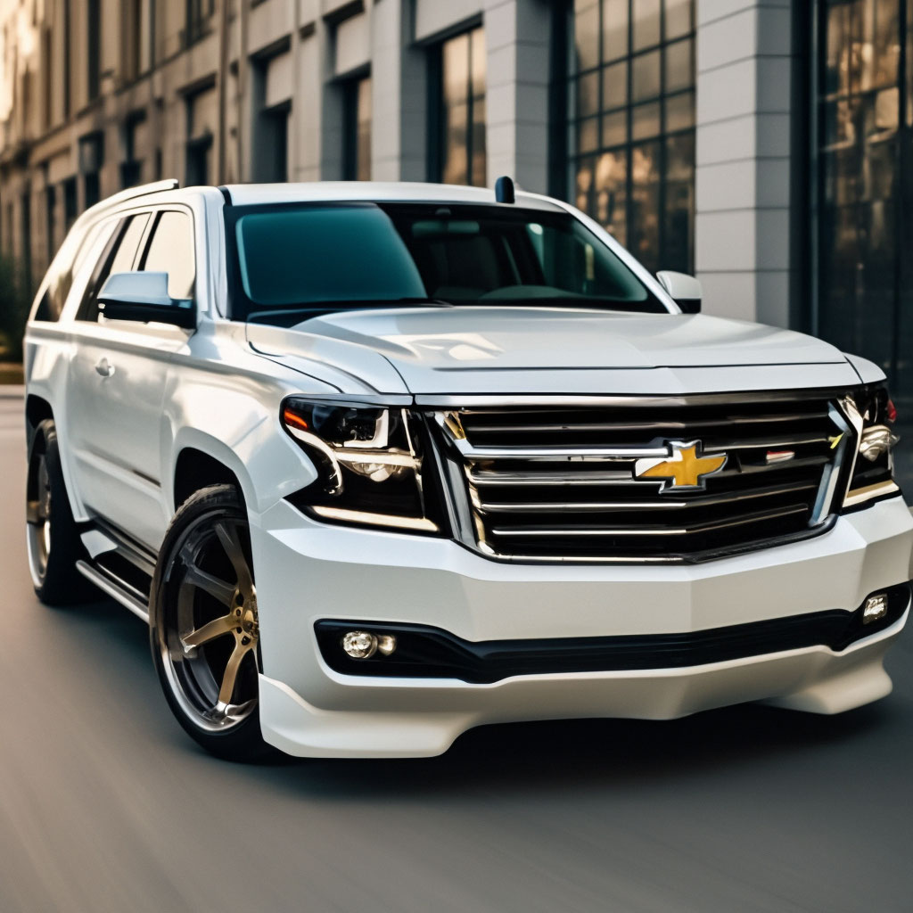 Chevrolet Tahoe белого цвета …» — картинка создана в Шедевруме