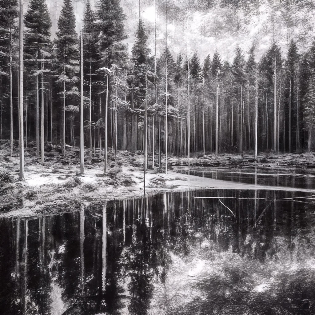 Рисунок по фольге сосновый лес …» — создано в Шедевруме