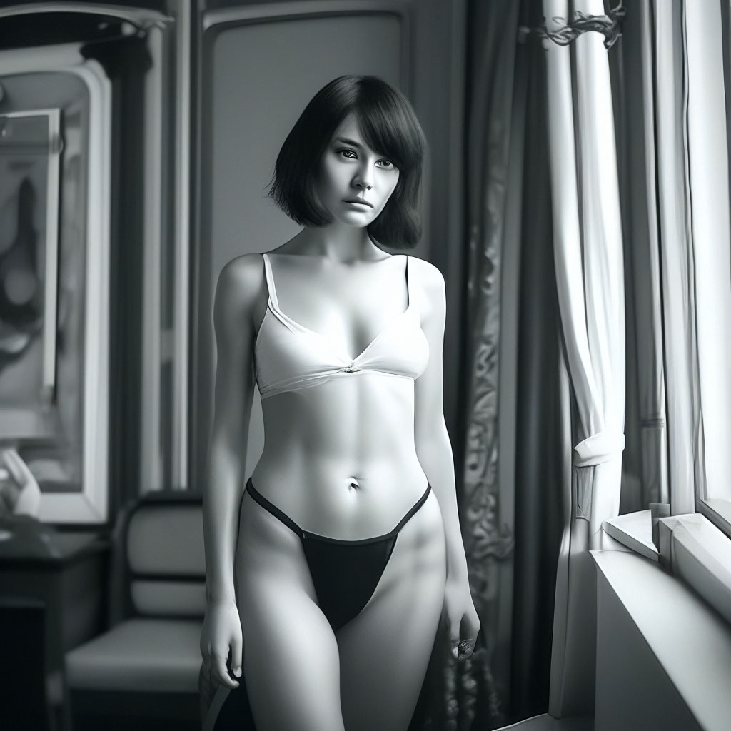 Красивая русская toplesss nudegirl…» — создано в Шедевруме