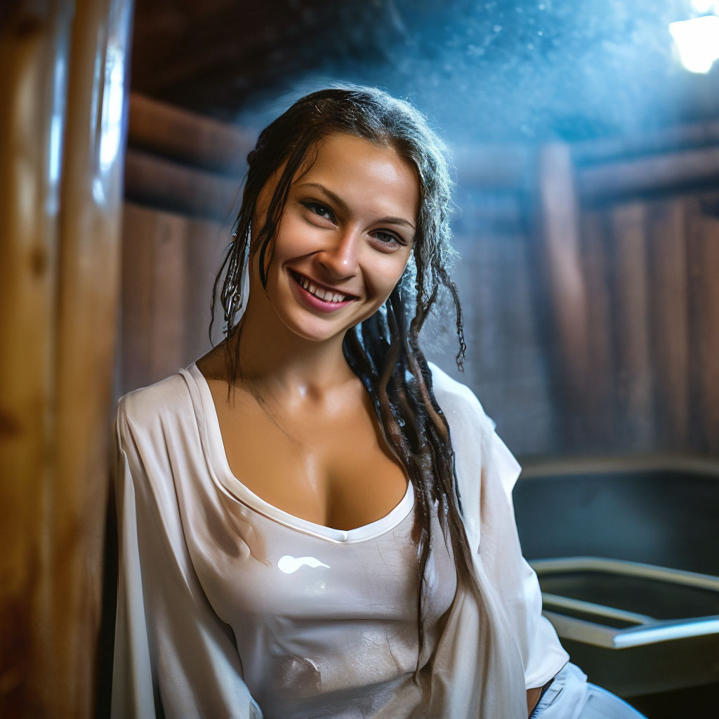 «Старо-русская баня ,девушка в бане…» — создано в Шедевруме