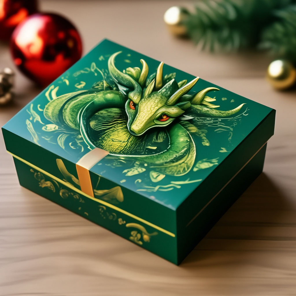 Cardboard rectangular candy box image created in Shedevrum
