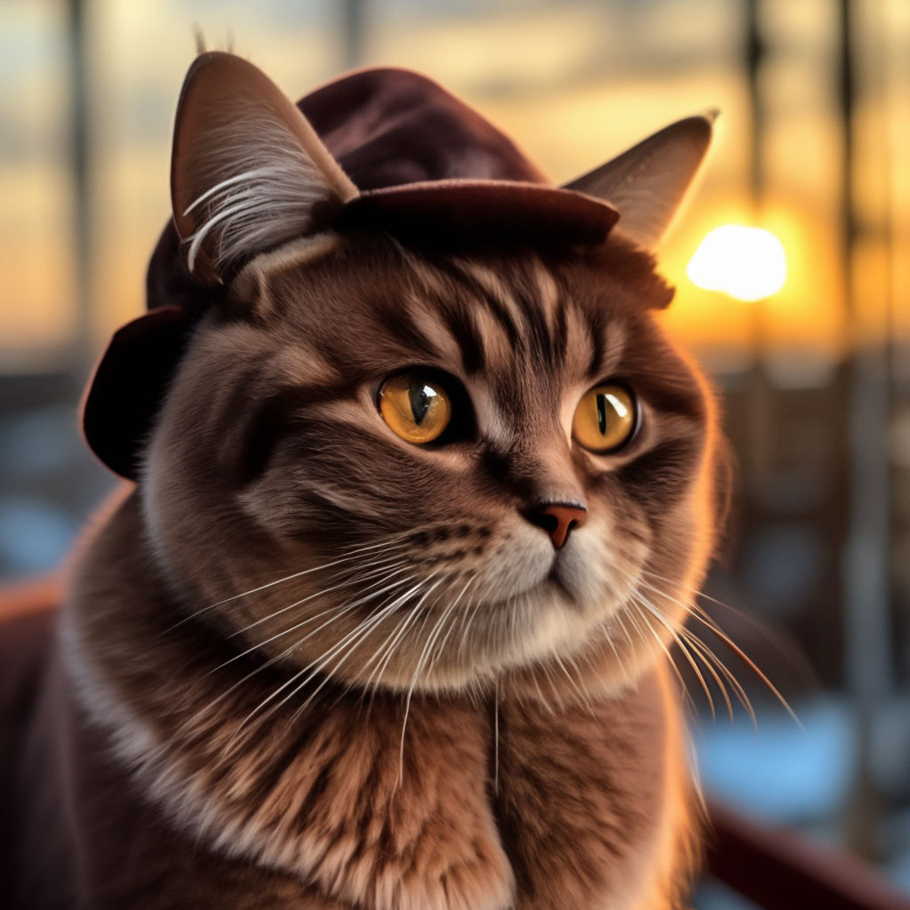 Британская шоколадная кошка в очень …» — создано в Шедевруме