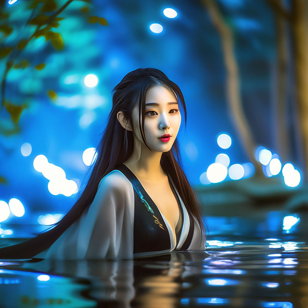 Красивая корейская девушка богиня.…» — создано в Шедевруме