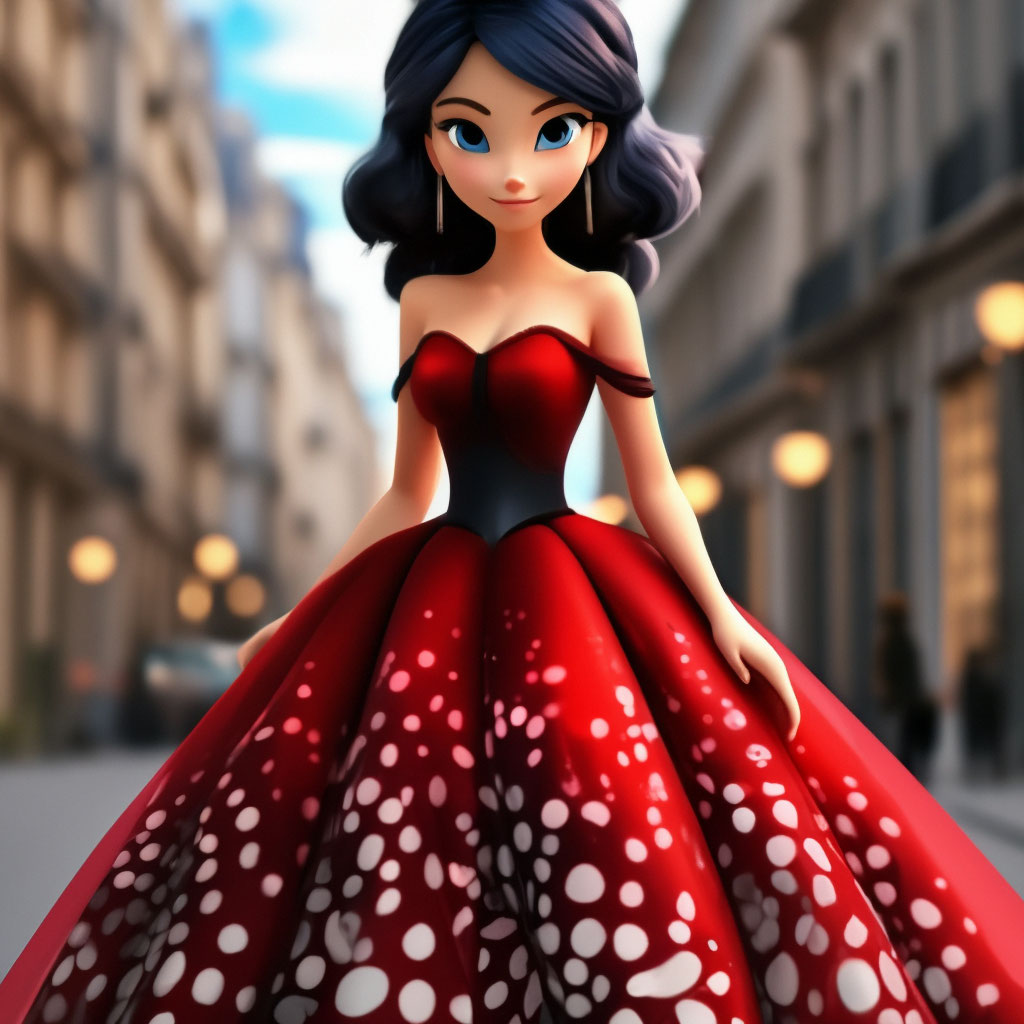 green emerald velvet dress Bandai Miraculous Ladybug & Cat Noir Marinette Ball Gown Fashion Doll