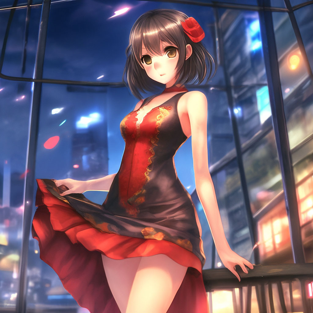 knee length dresses for ladies Kawaii Anime Mini Dress