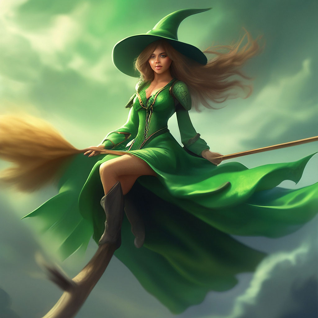 slim fit dress slacks Witch Green Dress Costume For Women main image 1