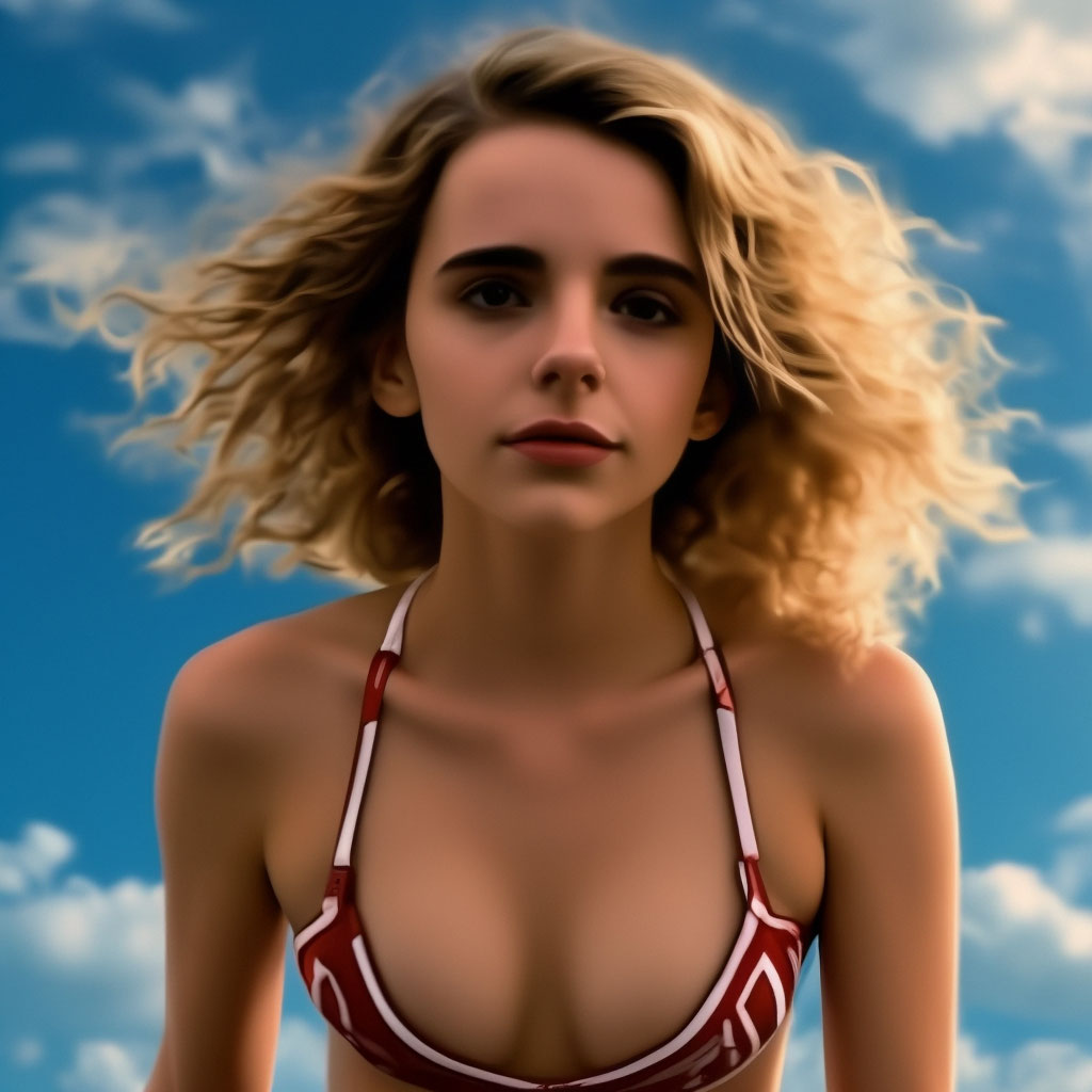 Mckenna Grace, in a bikini with thin …