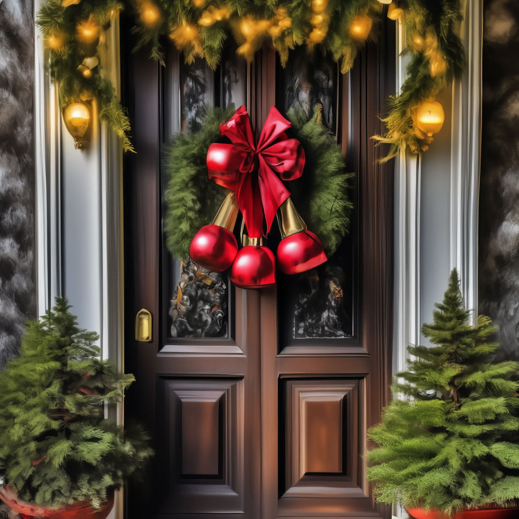 30 идей, как украсить входную дверь изнутри и снаружи к Новому году