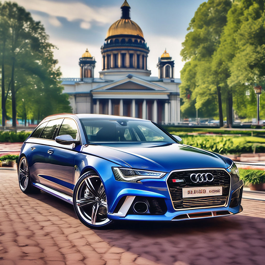 Красивая Audi rs6 Bulkin стоит на …» — создано в Шедевруме