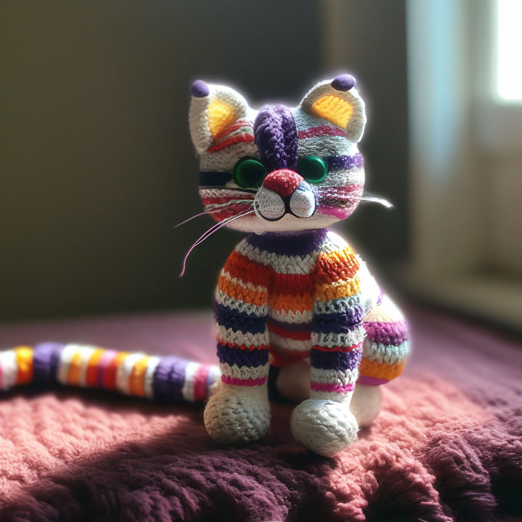 Вязаные коты