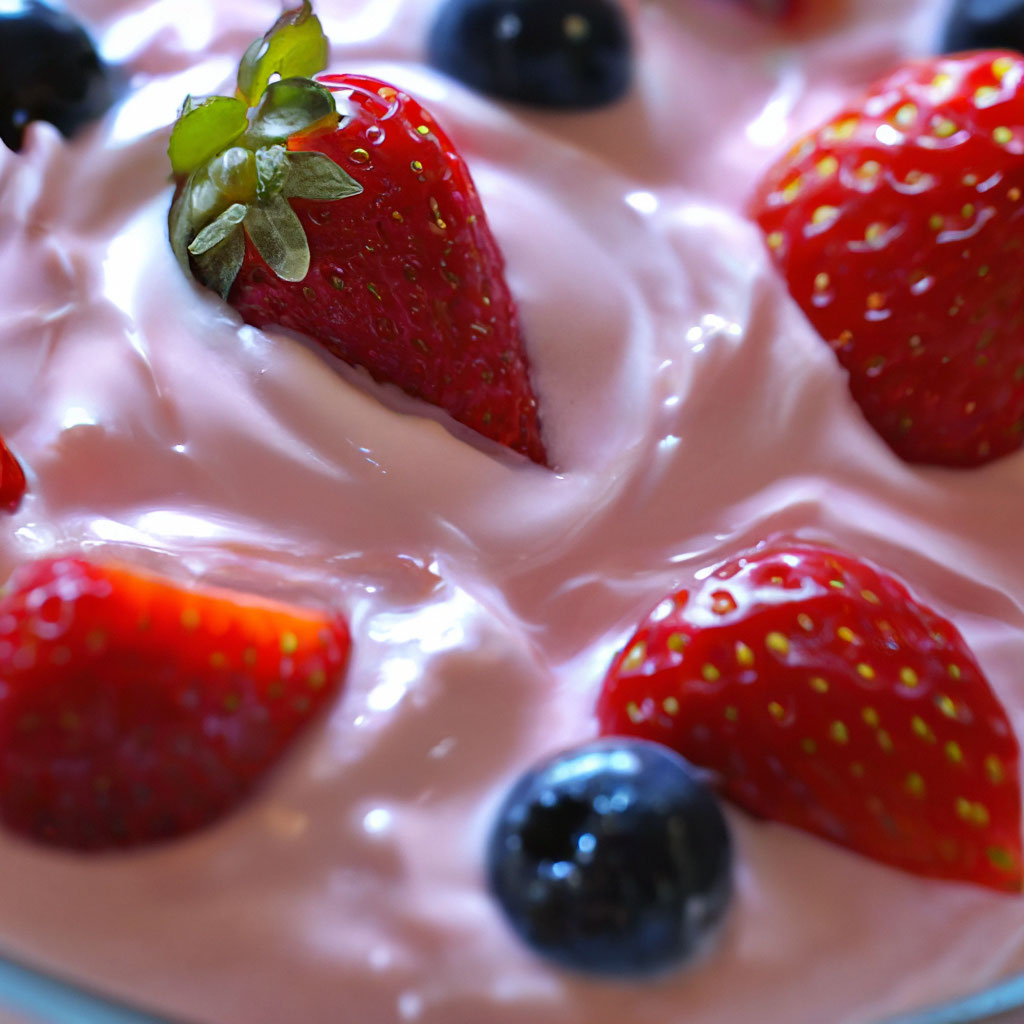 Клубника в йогурте - рецепт с рачетом калорийности и БЖУ